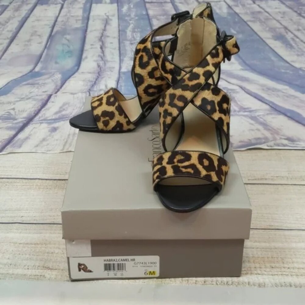 Franco Sarto habra2, camel hair leopard heels